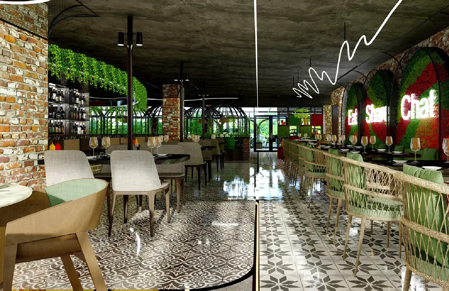 I will Transform Your Restaurant & Bar Interior with Stunning 3D Designs