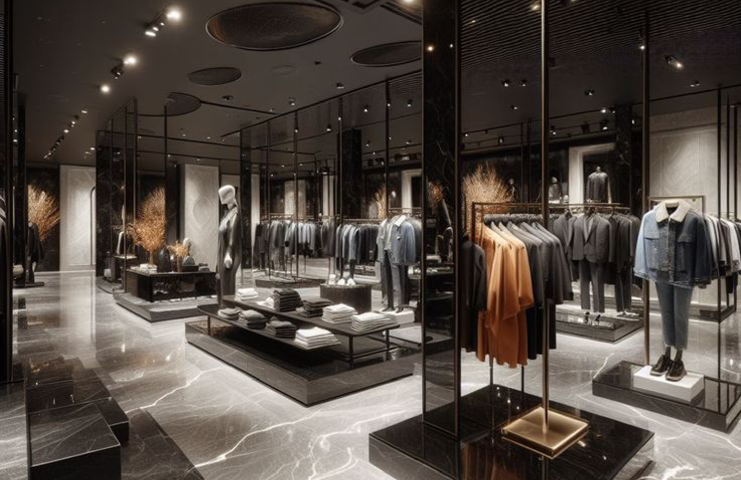 I will design luxury retail store interiors and commercial shop spaces