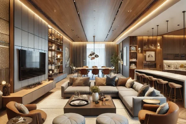 I will design modern bar and lounge interiors with luxury 3D renders