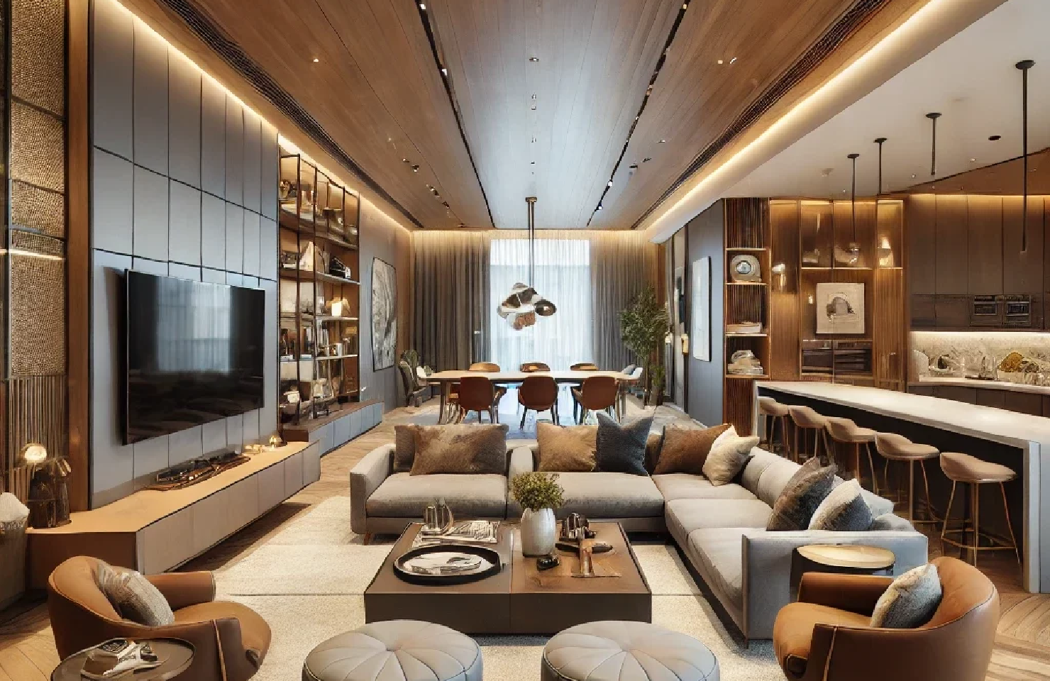 I will design modern bar and lounge interiors with luxury 3D renders