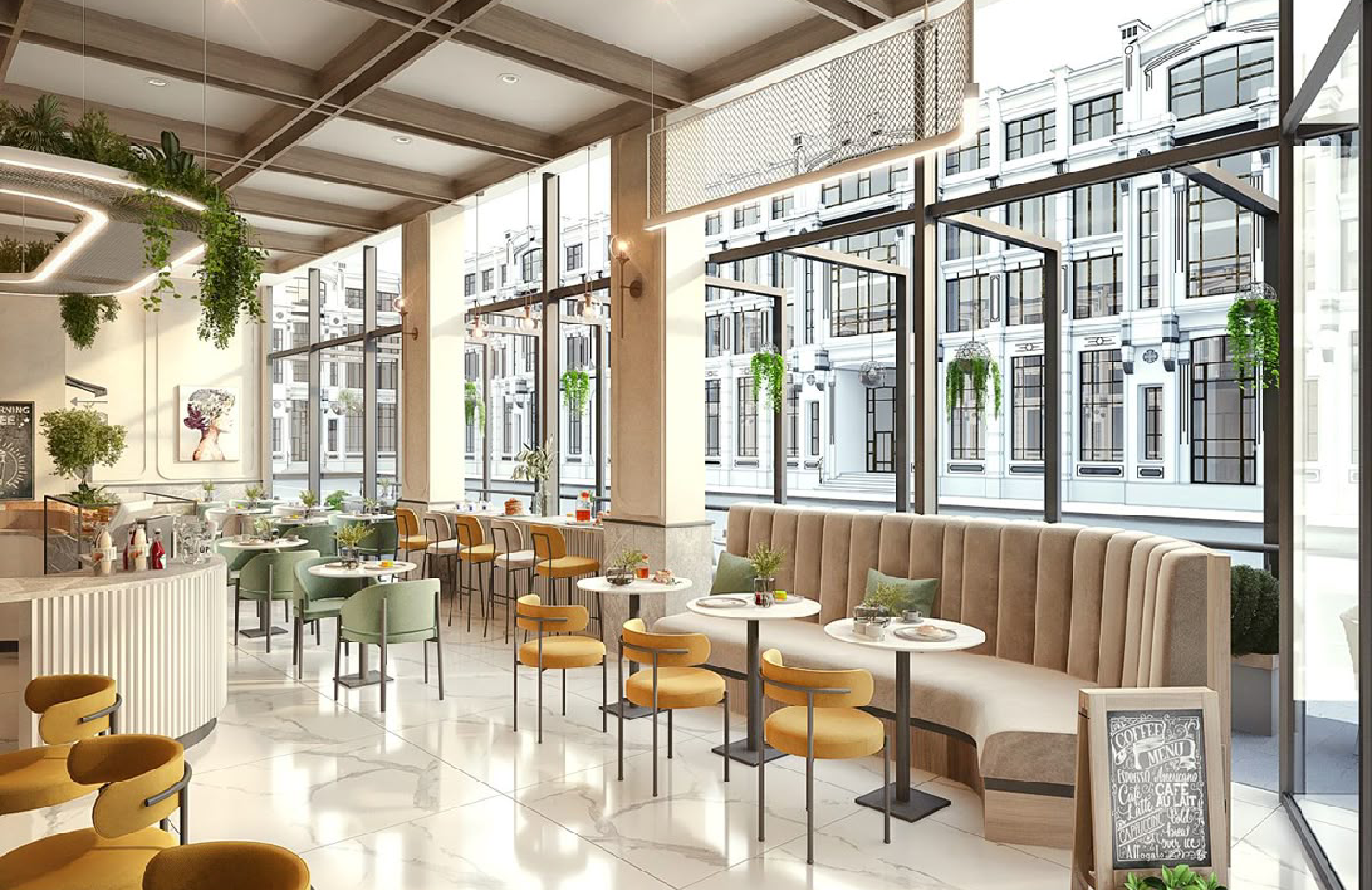 I will do retail store,shop cafe restaurants interior design and rendering