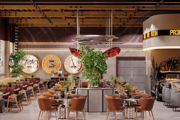 I will do Interior Design And 3D Rendering For Restaurant, Bar, Cafe